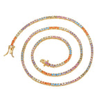 Zircon necklace colorful
