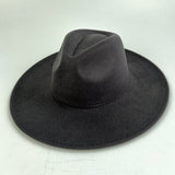 Walter White Fedora Solid Color Big Brim Top Hat Lun Fedora Hat Men and Women Retro Woolen Hat