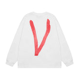 Vlone Sweatshirts Autumn/Winter Valentine's Day Limited Letter Crew Neck