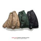 Men's Baseball Jacket Cotton-Padded Jacket Men's Winter Vintage Jacket