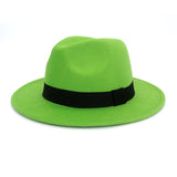 Walter White Fedora Fedora Hat Autumn and Winter Broad-Brimmed Hat Fashion Woolen Hat Men's and Women's Cashmere Felt Cap