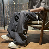 Unisex Jeans Washed Old Jeans Loose Casual Pants