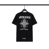 CHH Chrome Heart T Shirts Sanskrit Cross Horseshoe Letter Flower Short Sleeve T-Shirt