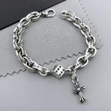 Chrome Heart Bracelet Dice Pendant Chain
