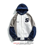 Men's Baseball Jacket Spring Stitching Men's Loose Casual Cardigan Sweater Jacket Jacket