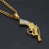 Jewelry Fashion Pistol Pendant Necklace rapper Armament