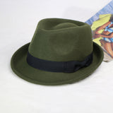 Walter White Fedora Wool Felt Top Hat Men's Fedora Hat Autumn Winter Retro British Hat