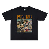 Rock Star T Shirt Beauty Panda Bear Band T-shirt Men and Women