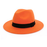 Walter White Fedora Fedora Hat Autumn and Winter Broad-Brimmed Hat Fashion Woolen Hat Men's and Women's Cashmere Felt Cap
