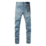 KSUBI Jeans Slim Fit Casual Stretch Ripped Jeans