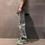 Unisex Jeans Retro Jeans Loose Straight Couple