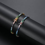 Zircon necklace colorful