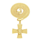 Jewelry Creative Cross Pendant Necklace Animal Cannabis rapper Dog Tags