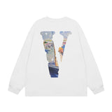Vlone Sweatshirts Autumn and Winter Monet Oil Painting Crew Neck Pullover
