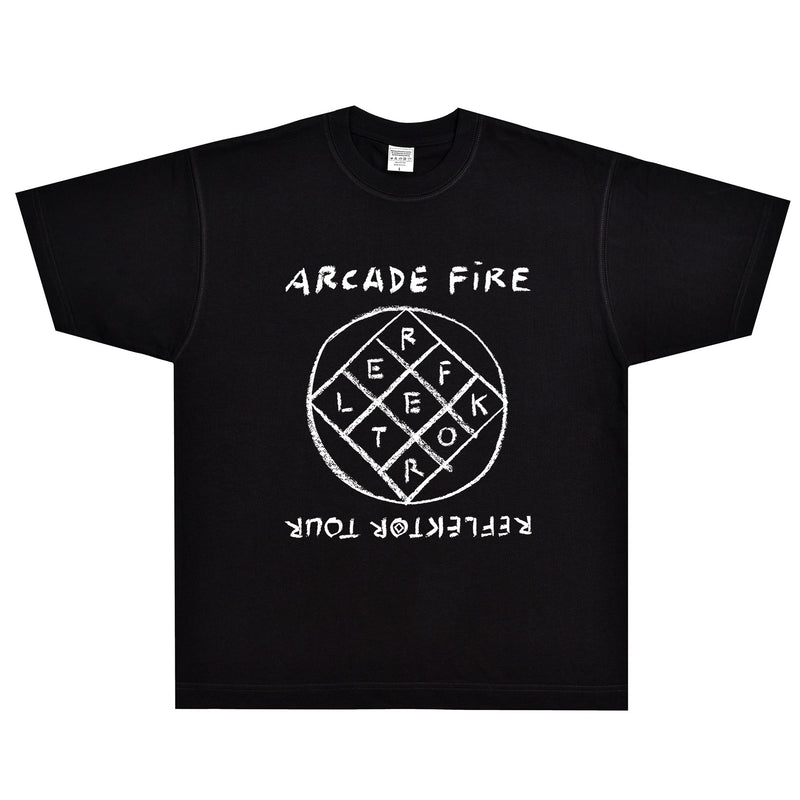 Rock Star T Shirt Arcade Fire Reflektor T-shirt Rock Band American Style Loose Short Sleeve
