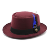 Walter White Hats Woolen Top Hat Dome Billycock Gentleman Fedora Hat