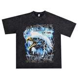 Rock Star T Shirt Queens of the Stone Age Band Washed Distressed T-shirt