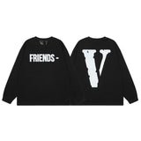Vlone Sweatshirts Reflective Large V Letter Crew Neck