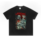 Rock Star T Shirt Whitechapel Rock Band Vintage Print Distressed T-shirt Loose