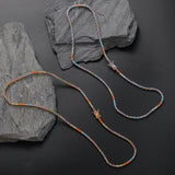 Zircon necklace colorful