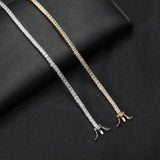 Zircon necklace single row chain