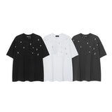 CHH Chrome Heart T Shirts CH Gypsy Hot Diamond Cross Crew Neck Short Sleeve T-Shirt