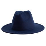 Walter White Fedora Jazz Top Hat Vintage Woolen Hat Embroidered Logo Felt Hat