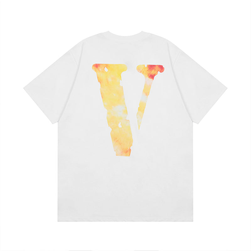Vlone T Shirt Spring/Summer Pattern Crew Neck Short Sleeve