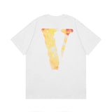 Vlone T Shirt Spring/Summer Pattern Crew Neck Short Sleeve