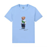 Tommy T Shirts Ruff Bear Loose-Fitting Casual round-Neck Short Sleeve Digital Printed T-shirt