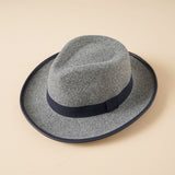 Walter White Fedora Autumn and Winter Men's Versatile Top Hat British Retro Outdoor Casual Fashion