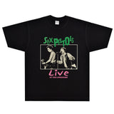 Rock Star T Shirt Sex Pistols Live at the Long Horn T-shirt Rock Band Vintage Short Sleeve