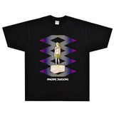Rock Star T Shirt T-shirt Menglong Band Rock American Retro Loose Printed Short Sleeve