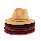 Walter White Fedora Men's and Women's Autumn and Winter Felt Hat Fur Felt Hat British Fashion Casual