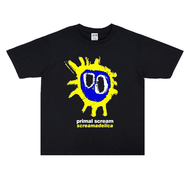 Rock Star T Shirt Printed T-shirt Short Sleeve Loose Men and Women