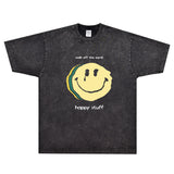 Rock Star T Shirt Walk off the Earth Happy Stuff T-shirt Rock Band Smiley Face American Style Loose Short Sleeve