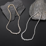 Zircon necklace gradient size