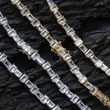 Zircon necklace square zircon tennis chain