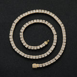 Zircon necklace rock sugar ladder cubic zirconia tennis chain