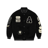 Unisex Baseball Jersey Vintage Embroidered Baseball Jacket Jacket