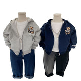 Boy Jacket Boy Hooded Coat Children's Korean-Style Cartoon Spring and Autumn Clothing Children's All-Match