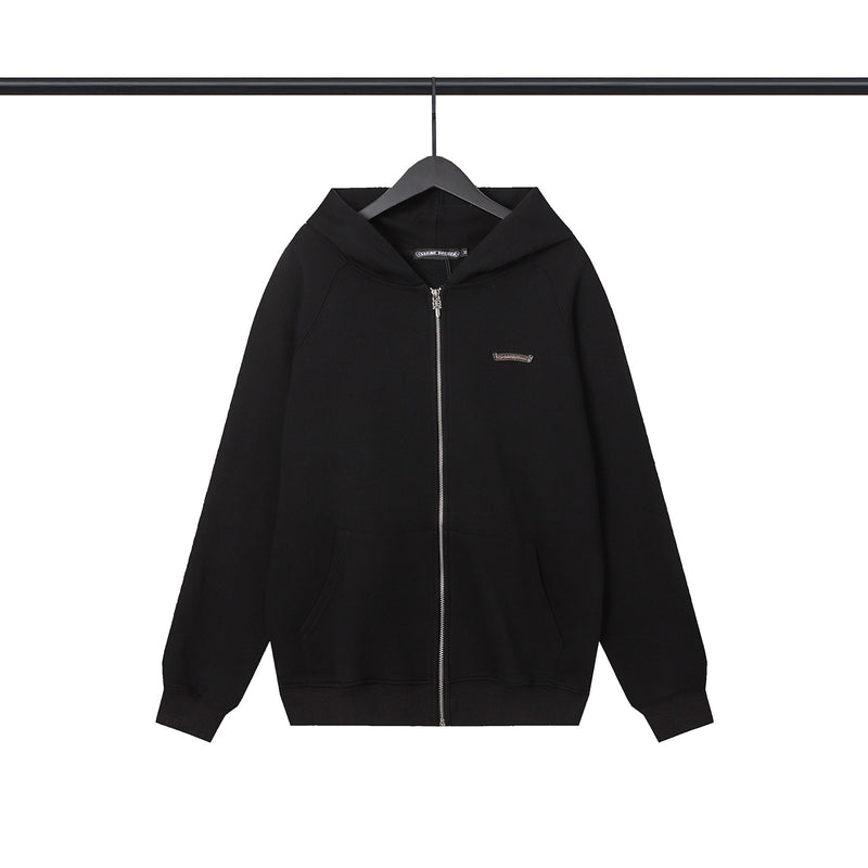 CHH Chrome Heart Hoodie Crowe hooded zip sweater women autumn and winter loose