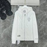 CHH Chrome Heart Hoodie Overlap Phantom Cross Zip Sweater Couple