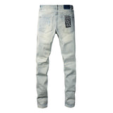 KSUBI Jeans Slim Fit Casual Stretch Ripped Jeans