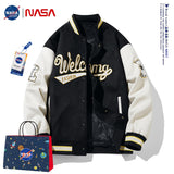 Nasa Jacket Men's Spring and Autumn Fashion Brand Hong Kong Style Coat Korean Style