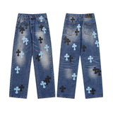 CHH Chrome Hearts Jeans Unisex Casual Loose Jeans