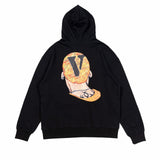 Vlone Hoodie Autumn/Winter Portrait Pattern Hooded Sweater