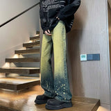 Unisex Jeans Vibe Washed Jeans Vintage Straight Pants Casual