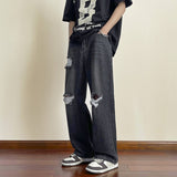 Unisex Jeans Ripped Jeans Men's Loose Straight Pants