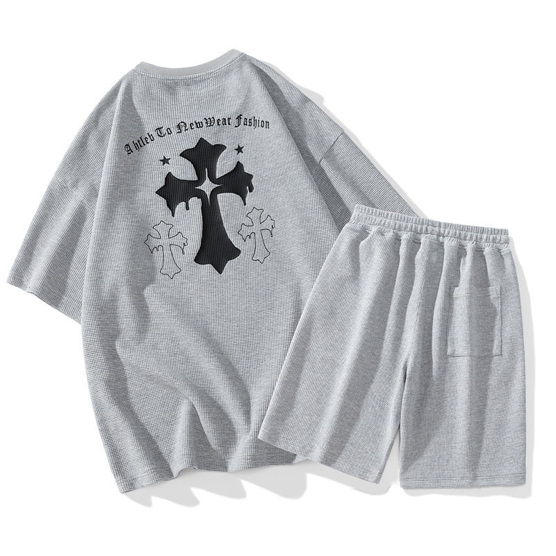 Nasa Tracksuit Casual Sports Suit Short Sleeve Summer Shorts Fashion Brand Clothes